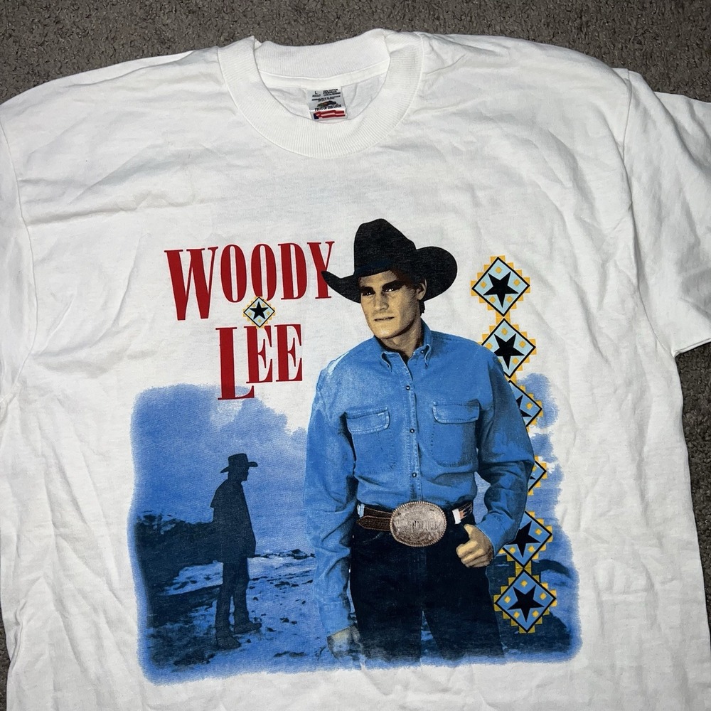 Vintage‎ 90's WOODY LEE 1999 Concert Tour Country Music Rare T Shirt Adult Sz L